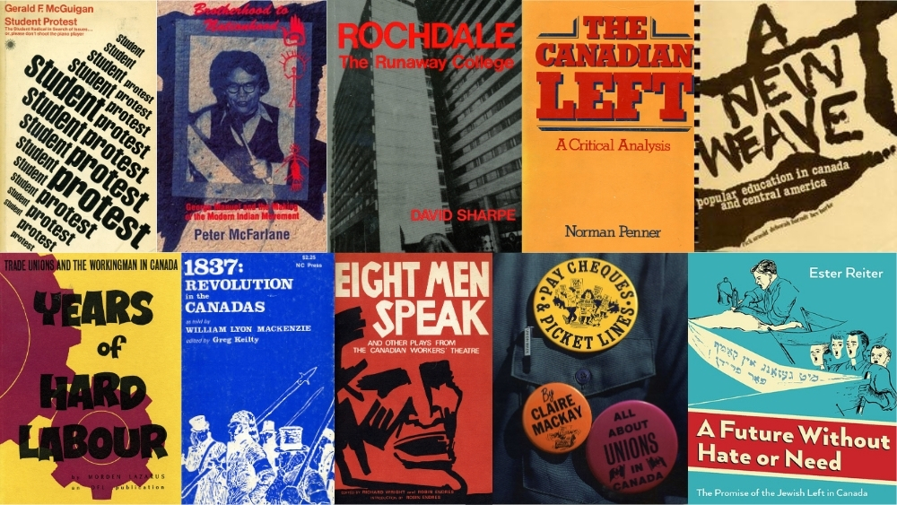 A collage of ten books.