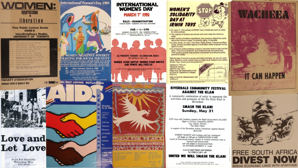 Eine Collage aus zehn Plakaten.