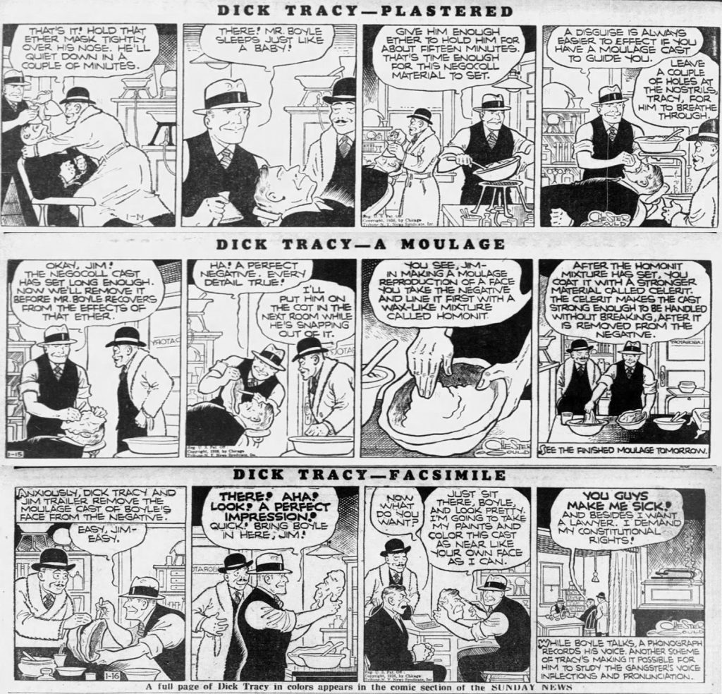 Black and white comic strip in English titled,