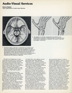 Black and white page from a newsletter titled,