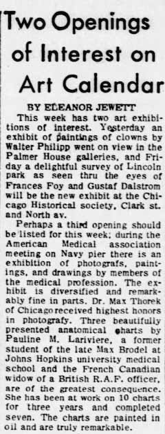 Black and white newspaper article in English titled,