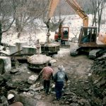 Two turbines removed from the dike