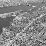 Sault-au-Récollet and Des Prairies River hydroelectric power plant in 1963