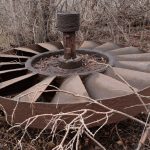 The waterwheel from a hydraulic turbine