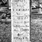 Headstone Of Moses Webley Killed In Extension Mine
