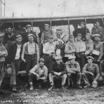 Fallers Pose Beside Their ‘Crummy’ In The Woods By Ladysmith