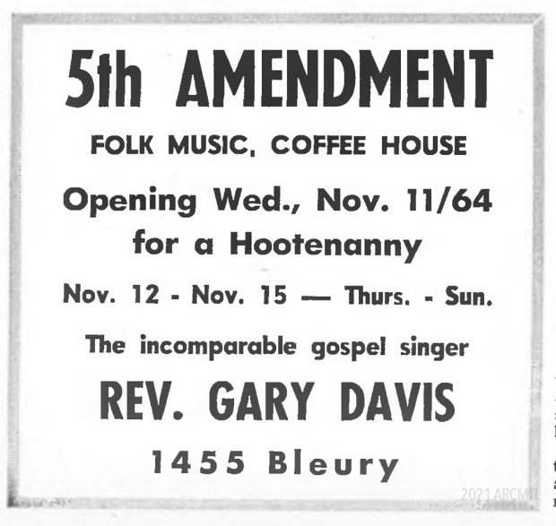 Black and white newspaper advertisement with text in a black outlined rectangle.