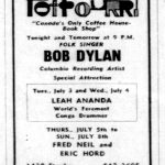 Bob Dylan in Montreal in 1962