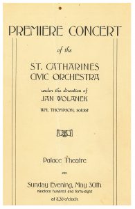 Programme cover of first concert