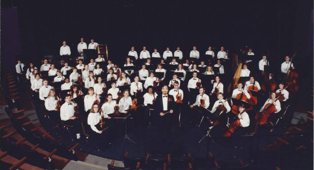 NYO members with conductor Tak ng Lai