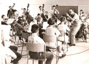 Paul conducts at the summer string school