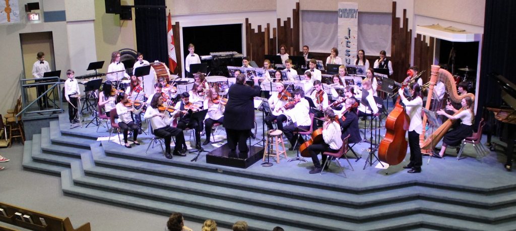 NYO on stage during a current recital