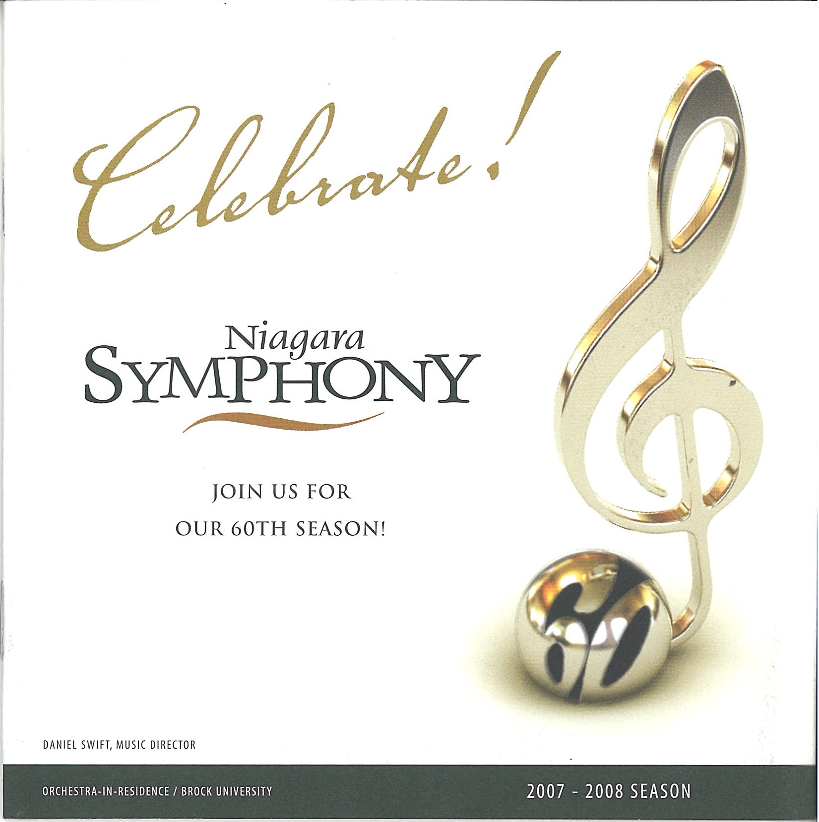 60th Season card with treble clef