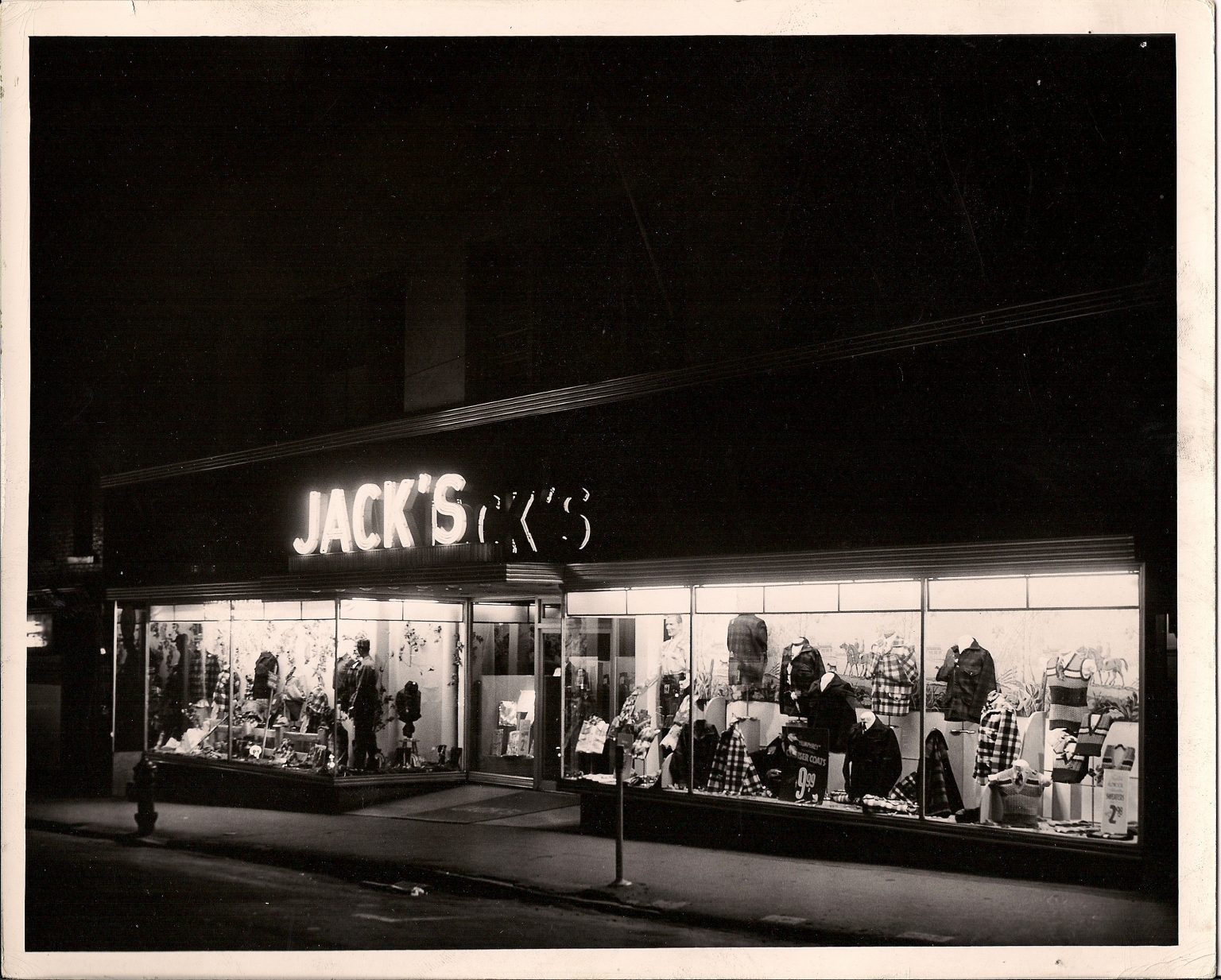 Jack’s Mens’ Shop Open for Business