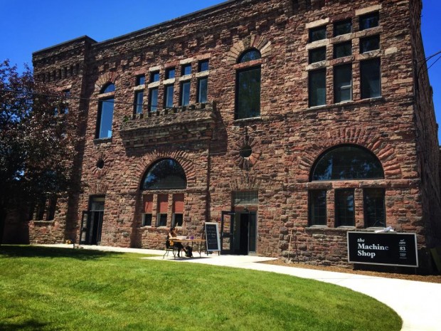 Exterior shot of the Machine Shop in summer