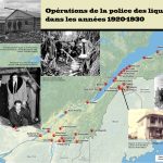 Liquor police operations in the 1920s and 1930s.