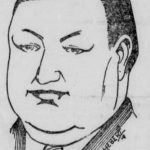 Sketch of Alfred Lévesque that was made during his trial and which appeared in the Sun newspaper January 11, 1934.