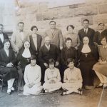 The Lévesque family visiting the Sisters of Saint-Rosaire, Rimouski.