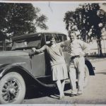 : Victoria Soucy and Émile Lévesque on their honeymoon in the Gaspésie on July 11, 1928.