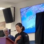 Emiko giving a presentation