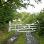 The gate to the farm at Leasefield, 2012