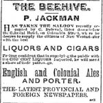 Advertisement for the Beehive, 1880