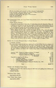 Un rapport de travaux publics décrivant des travaux réalisés à New Westminster, Hope, Yale, Brownsville, Murraysville et Langley. Philip Jackman y est désigné comme le contremaître de travaux faits sur une section de la route allant de Murray’s Hill à la plaine appelée Sumas Prairie.