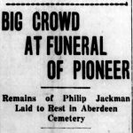 Newspaper clipping on the funeral of Philip Jackman, 1927