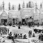 A sketch of the Derby Townsite by Reverend William Crickmer, ca. 1859