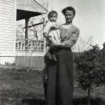 Amelia Sara Murchison (née Jackman) holding Laurie Switzer, ca.