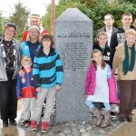 The unveiling of the commemorative cairn for Philip Jackman Park, October 5, 2011