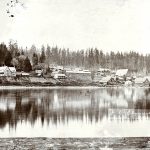 Government House and the Royal Engineers Camp from the Fraser River, ca. 1862