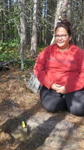 Vanessa Copeau-Collard at her first archaeological survey in 2016.