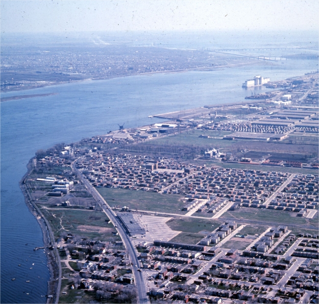 Two cities separated by a river