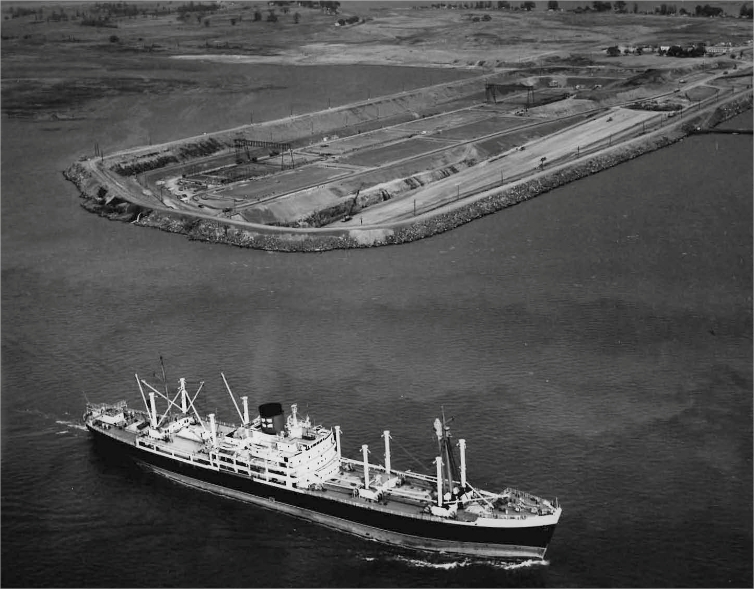 A dry dock with a boat