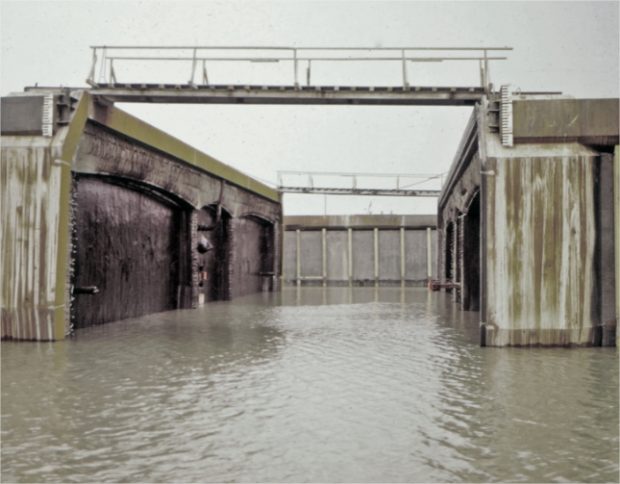 Two flooded structures