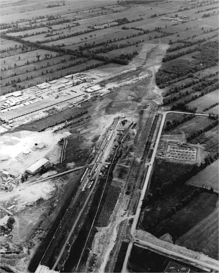 Agricultural land that has been cleared to build a highway