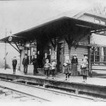 Station Agent and Locals Outside Westminster Junction Station, ca. 1920