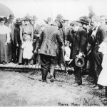 First Mayor James Mars Plants a Tree to Celebrate Incorporation, 1913