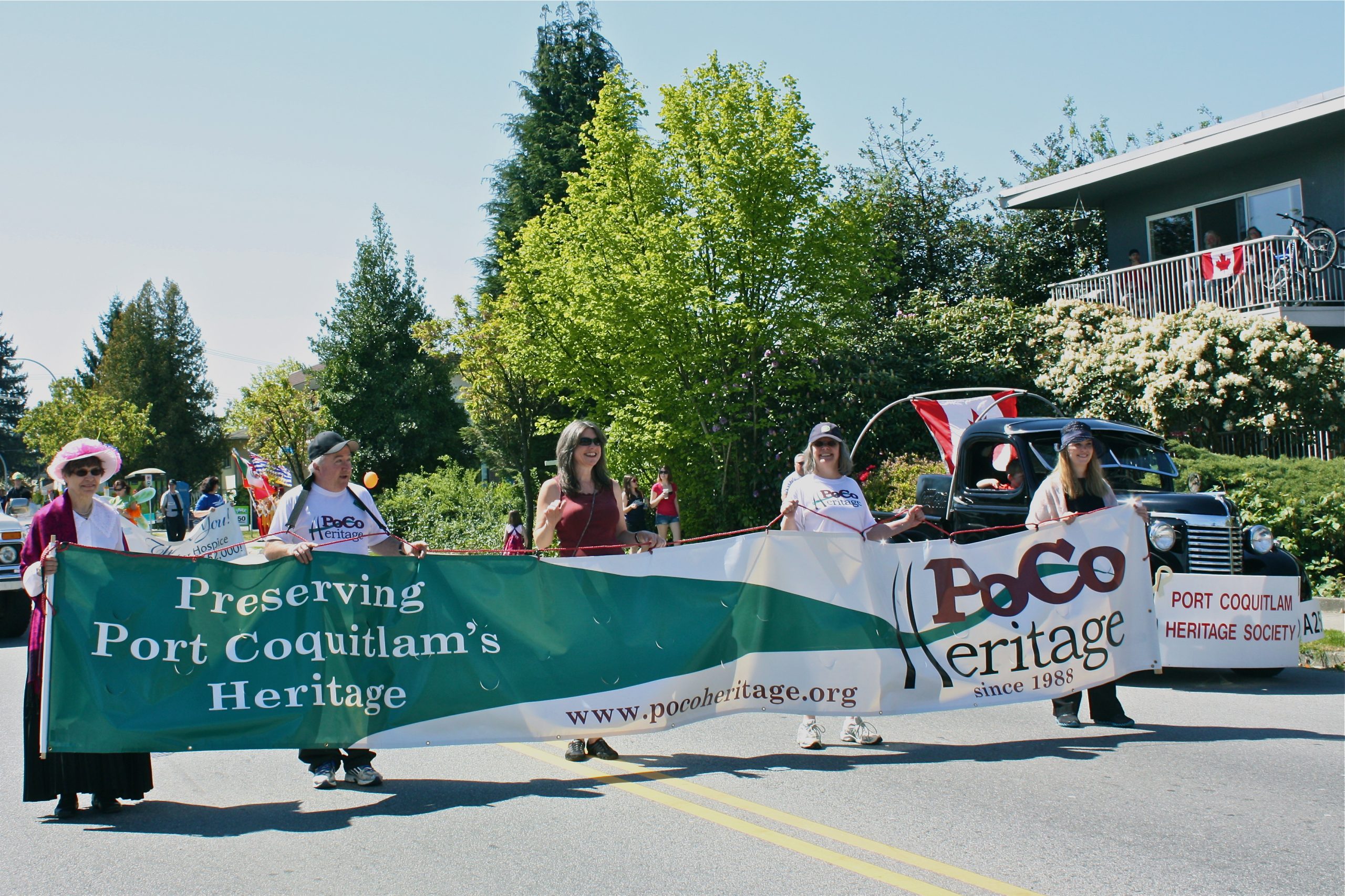 PoCo Heritage volunteers in a parade