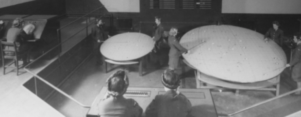 Women in a radar control room.