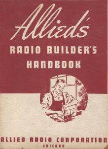 Book cover in beige and dark red. The small illustration below the title shows a man working on a radio.