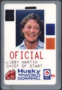 Porte-nom de la Coupe du Monde de Descente Husky de 1988