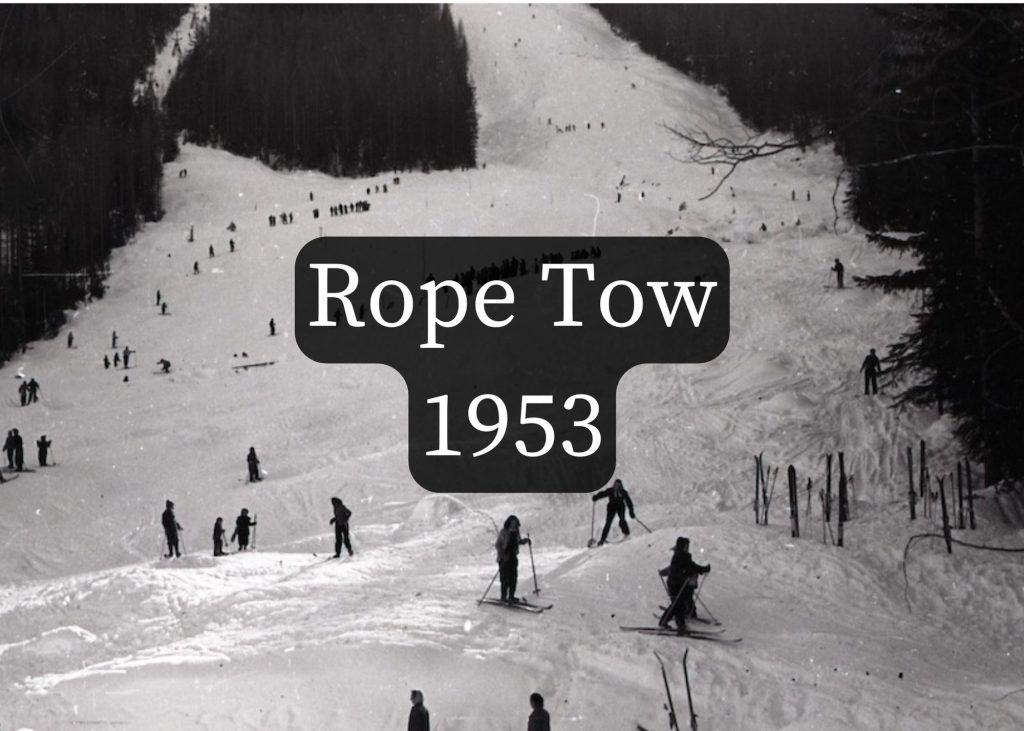 Mission Ridge Rope Tow Rope Tow 1953 | Gold Mining to Gold Medals: A Century of Ski Racing in ...