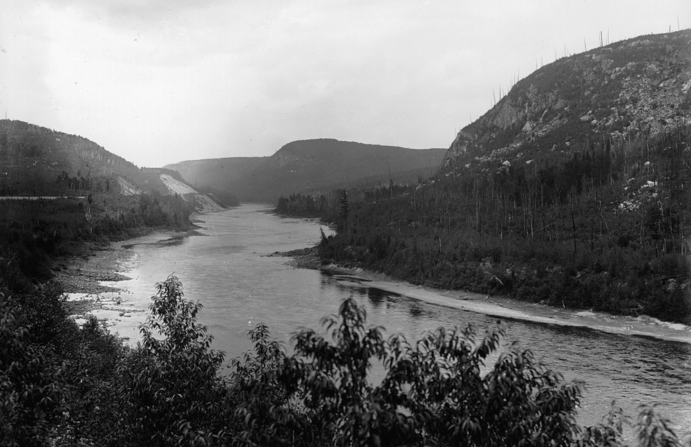 The Saint-Maurice River flows through the rugged terrain of the Canadian Shield.