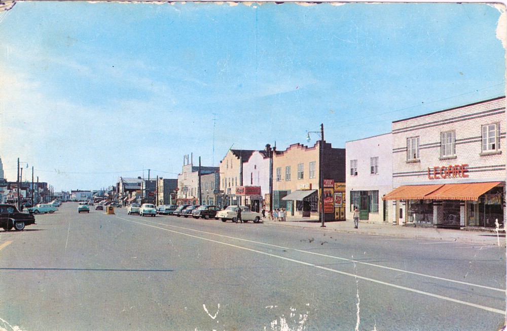 Malartic main street with boomtown style building