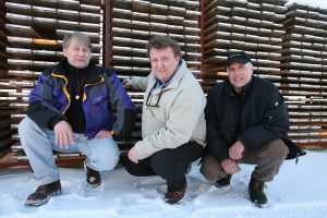 Osisko Mine founders- informal portrait of three men