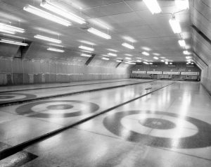 Curling ice at the curling facility of Malartic