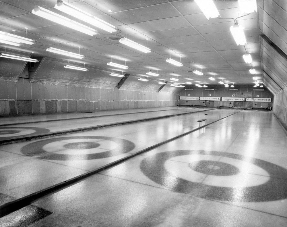Curling ice at the curling facility of Malartic