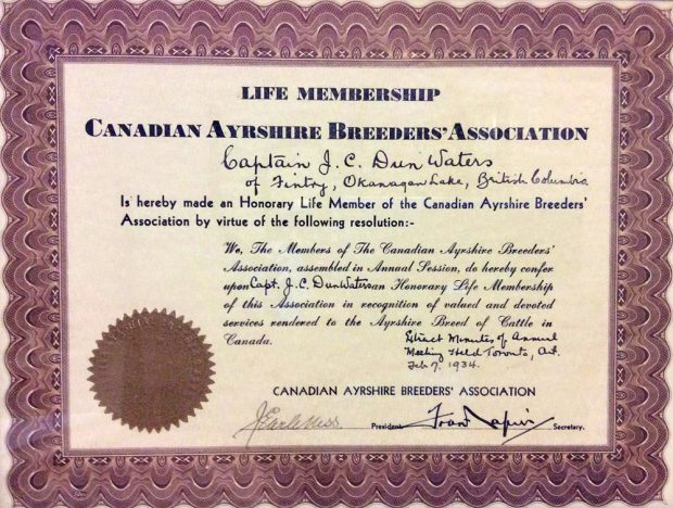 Image of a sepia and brown certificate.